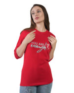 omen's Printed Cotton 3/4 Sleeves Round Neck Regular T-Shirts for Women - Image 7