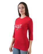 omen's Printed Cotton 3/4 Sleeves Round Neck Regular T-Shirts for Women - Image 6