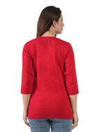 omen's Printed Cotton 3/4 Sleeves Round Neck Regular T-Shirts for Women - Image 4