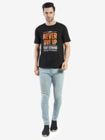 Men's Cotton Printed Round Neck Half Sleeves Regular Fit T-Shirts for Men - Image 2