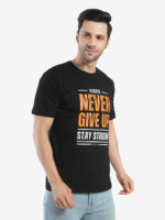 Men's Cotton Printed Round Neck Half Sleeves Regular Fit T-Shirts for Men - Image 6