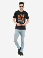 Men's Cotton Printed Round Neck Half Sleeves Regular Fit T-Shirts for Men - Image 3