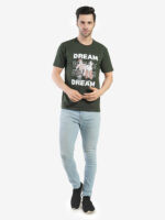 Men's Cotton Printed Round Neck Half Sleeves Regular Fit T-Shirts for Men - Image 2