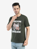 Men's Cotton Printed Round Neck Half Sleeves Regular Fit T-Shirts for Men - Image 7