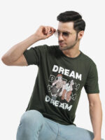 Men's Cotton Printed Round Neck Half Sleeves Regular Fit T-Shirts for Men - Image 3