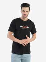 Men's Cotton Printed Round Neck Half Sleeves Regular Fit T-Shirts for Men