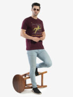 Men's Cotton Printed Round Neck Half Sleeves Regular Fit T-Shirts for Men - Image 3