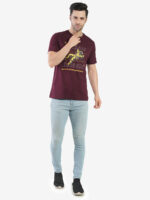 Men's Cotton Printed Round Neck Half Sleeves Regular Fit T-Shirts for Men - Image 2