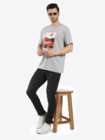 Men's Cotton Printed Round Neck Half Sleeves Regular Fit T-Shirts for Men - Image 3