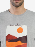 Men's Cotton Printed Round Neck Half Sleeves Regular Fit T-Shirts for Men - Image 5