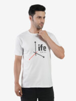 Men's Cotton Printed Round Neck Half Sleeves Regular Fit T-Shirts for Men