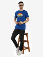 Men's Cotton Printed Round Neck Half Sleeves Regular Fit T-Shirts for Men - Image 2