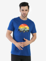 Men's Cotton Printed Round Neck Half Sleeves Regular Fit T-Shirts for Men