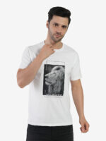 Men's Cotton Printed Round Neck Half Sleeves Regular Fit T-Shirts for Men