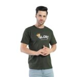 Men's Cotton Printed Round Neck Half Sleeves Regular Fit T-Shirts for Men
