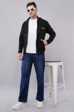 Men's Cotton Fleece Hooded Neckk Full Sleeve Jacket - Image 2