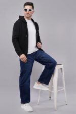 Men's Cotton Fleece Hooded Neckk Full Sleeve Jacket - Image 3