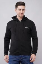 Men's Cotton Fleece Hooded Neckk Full Sleeve Jacket - Image 4