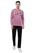 Men's Cotton Fleece Round Neck Full Sleeve Sweatshirt Front Print