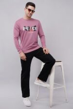Men's Cotton Fleece Round Neck Full Sleeve Sweatshirt Front Print - Image 4