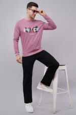 Men's Cotton Fleece Round Neck Full Sleeve Sweatshirt Front Print - Image 6
