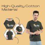 Men's Cotton Printed Round Neck Half Sleeves Regular Fit T-Shirts for Men - Image 4