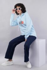 Women's Cotton Fleece Hooded Neck Full Sleeve Hoodies - Image 3