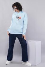 Women's Cotton Fleece Hooded Neck Full Sleeve Hoodies - Image 4