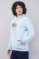 Women's Cotton Fleece Hooded Neck Full Sleeve Hoodies - Image 5
