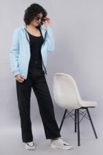 Women's Cotton Fleece Hooded Neck Full Sleeve Jacket - Image 4