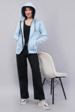 Women's Cotton Fleece Hooded Neck Full Sleeve Jacket - Image 6