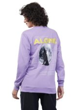 Women's Cotton Fleece Round Neck Full Sleeve Sweatshirt Front & Back Print
