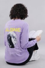 Women's Cotton Fleece Round Neck Full Sleeve Sweatshirt Front & Back Print - Image 6