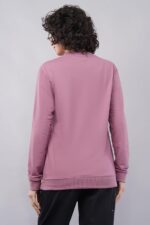 Women's Cotton Fleece Round Neck Full Sleeve Sweatshirt Front Print - Image 5