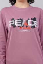 Women's Cotton Fleece Round Neck Full Sleeve Sweatshirt Front Print - Image 6