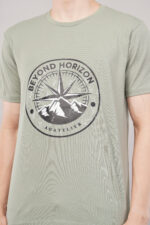 Dusty Olive Oversized Printed T-Shirt for Men - Image 5
