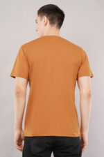 Premium Rust Cotton Crew Neck Plain T-Shirt for Men - Image 8