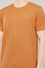 Premium Rust Cotton Crew Neck Plain T-Shirt for Men - Image 6
